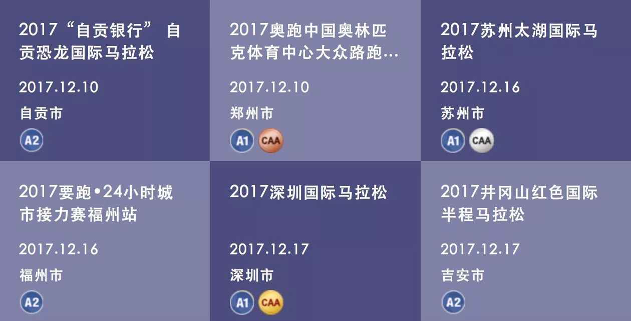 12月马拉松日历！你别错过哦！