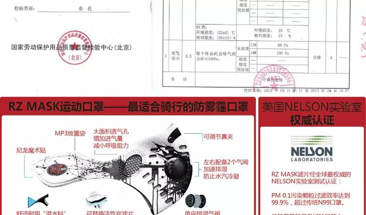 美国RZ MASK PM2.5运动口罩 你值得拥有！