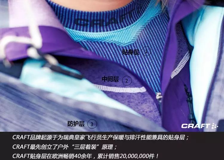 瑞典craft男女舒适运动贴身内衣套装！全网最低价！